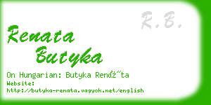 renata butyka business card